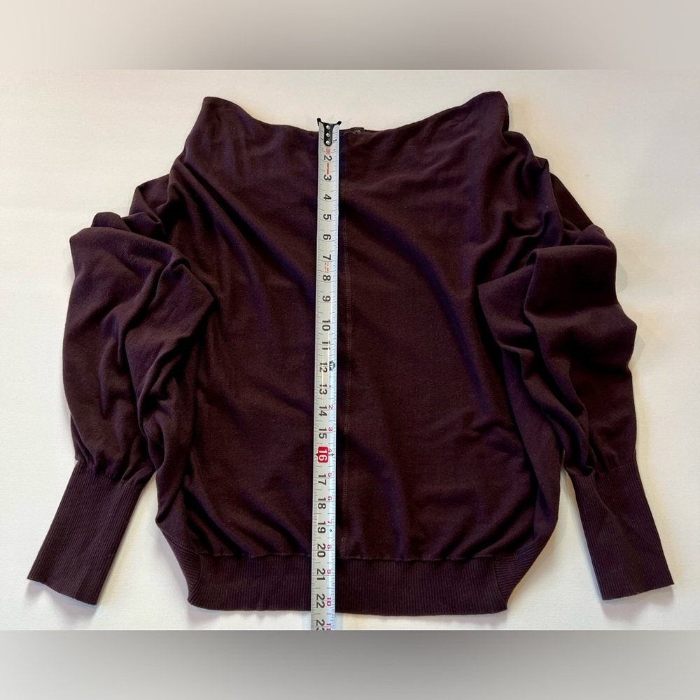 All Saints NWOT Elgar Cowl Sweater Burgundy - Picture 5 of 11